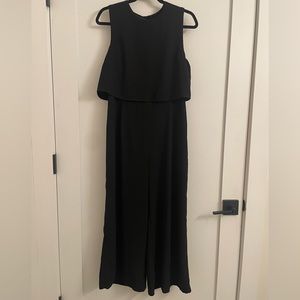 NWT Lulu’s Backless Black Midi Jumpsuit